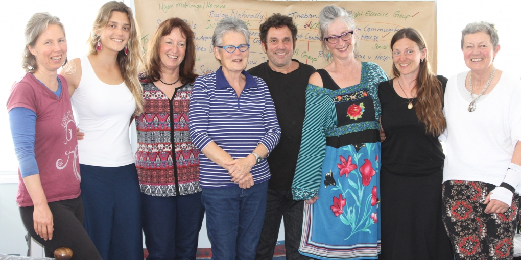 From left Suz Hall, Juliana Albertoni de Miranda, Meredith Youngson, Margaret Jefferies, Etal Gilad, Di Jennings, Anna Cunningham and Sue Noble.